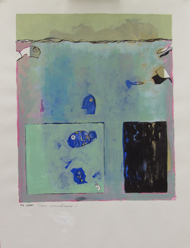 Poissons extraordinaires I - 65 x 50 - gouache